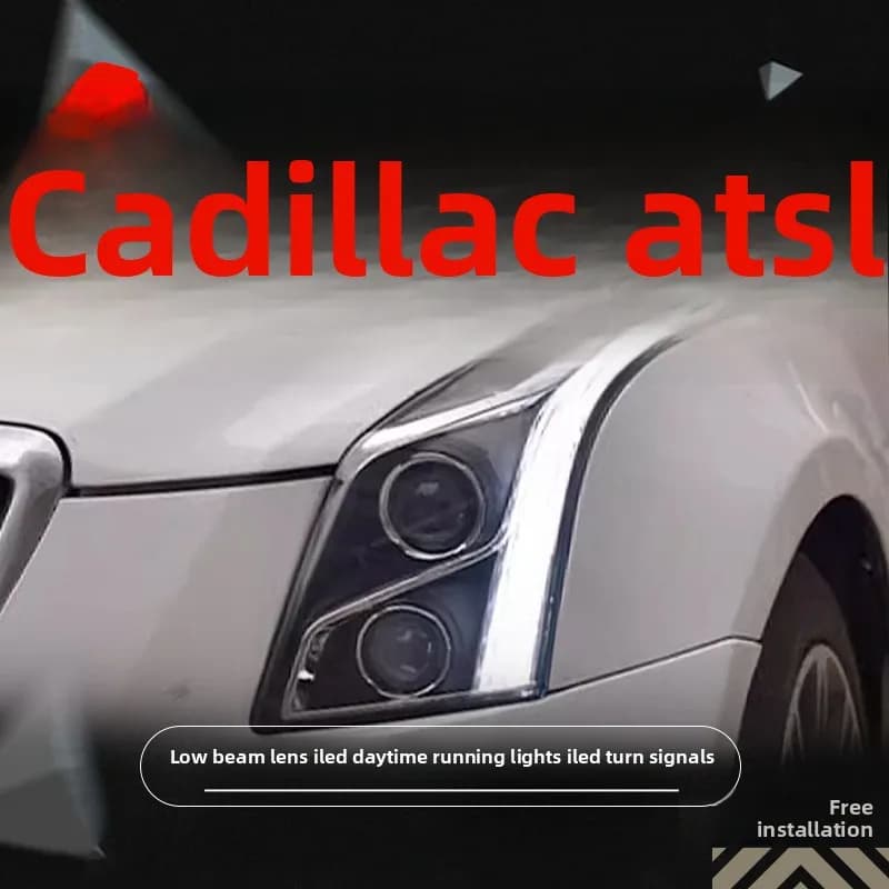 Per Cadillac ATSL gruppo faro modificato LED luce di marcia diurna acqua corrente indicatore di direzione lente LED faro