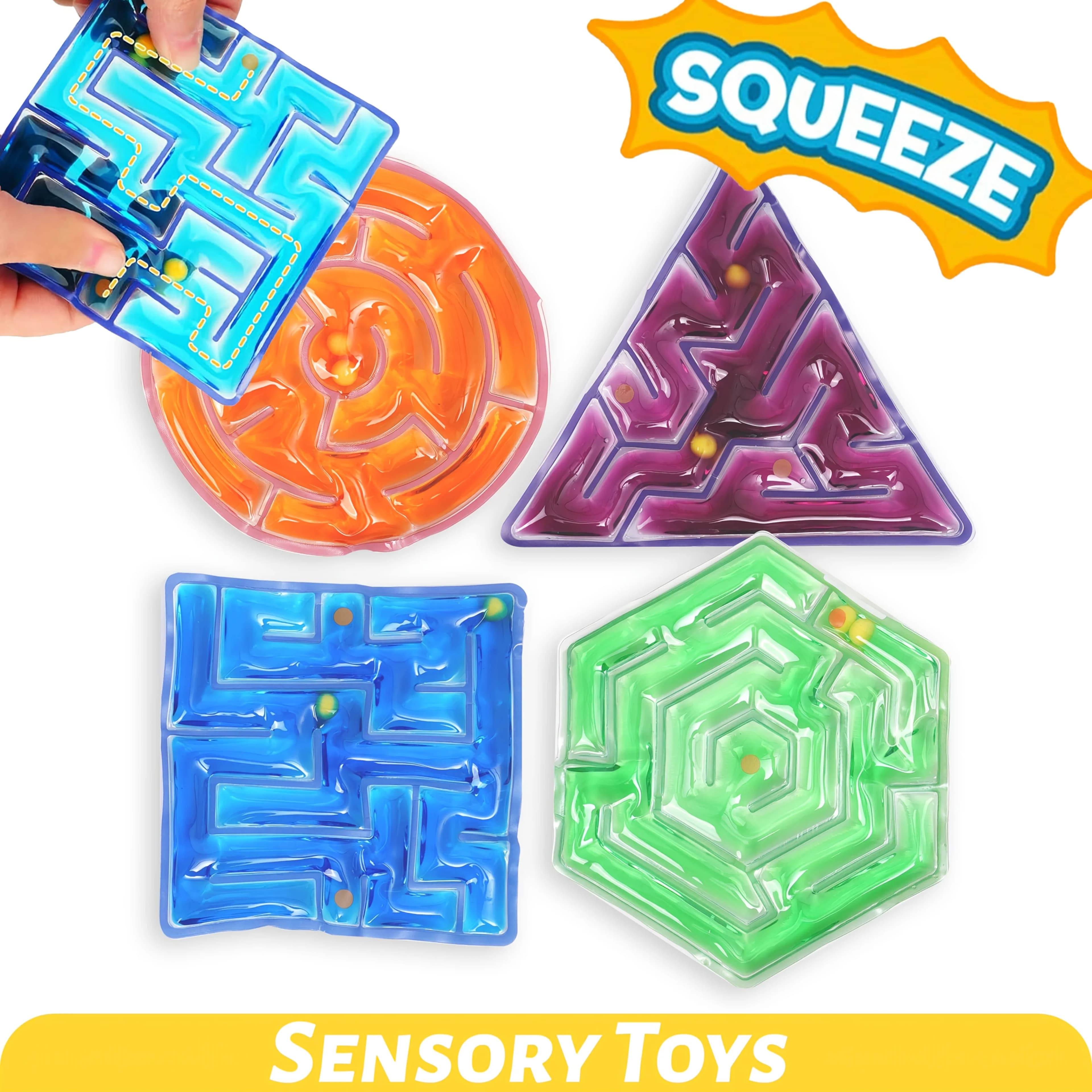 Giocattolo Sensoriale Calmante per Bambini, Divertente e Educativo Antistress per Aula, Casa e Viaggio, Colori Misti in PE Resistente