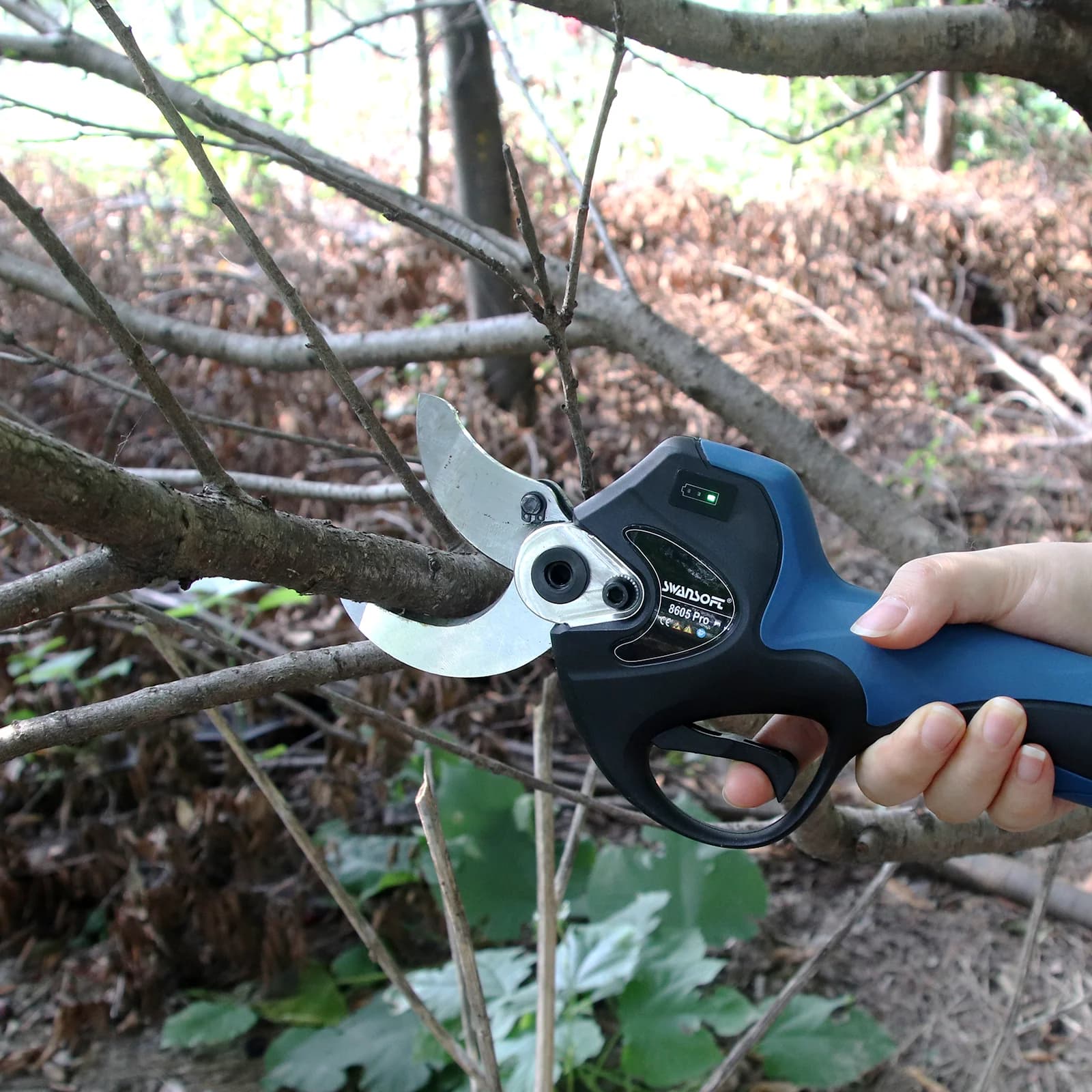 SWANSOFT 40mm Brushless Electric potter Shear Cordless rechargeable fruit tree Bonsai pruning branches instrument for battery 16.8V