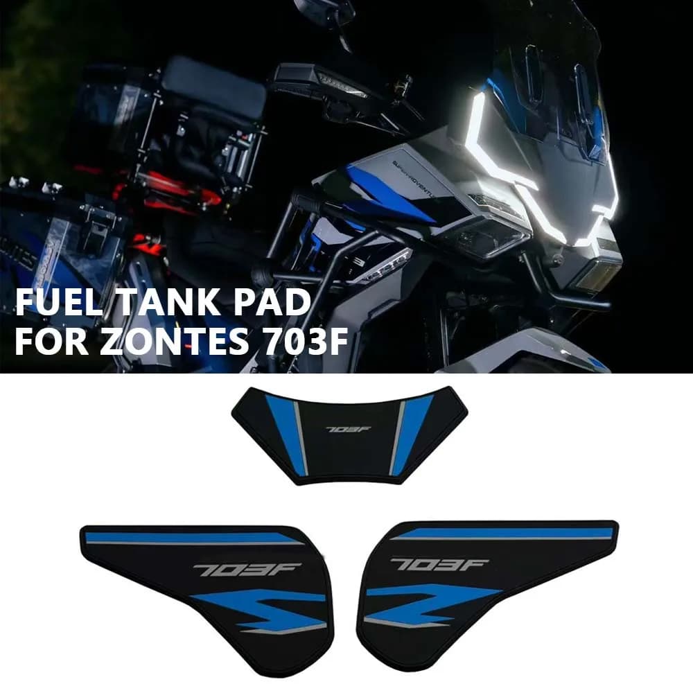 Accessori moto PER ZONTES 703F NUOVO Antiscivolo Serbatoio Olio Combustibile Pad Lato Ginocchio Grip Decal Protector Adesivo Pad 703 f 703