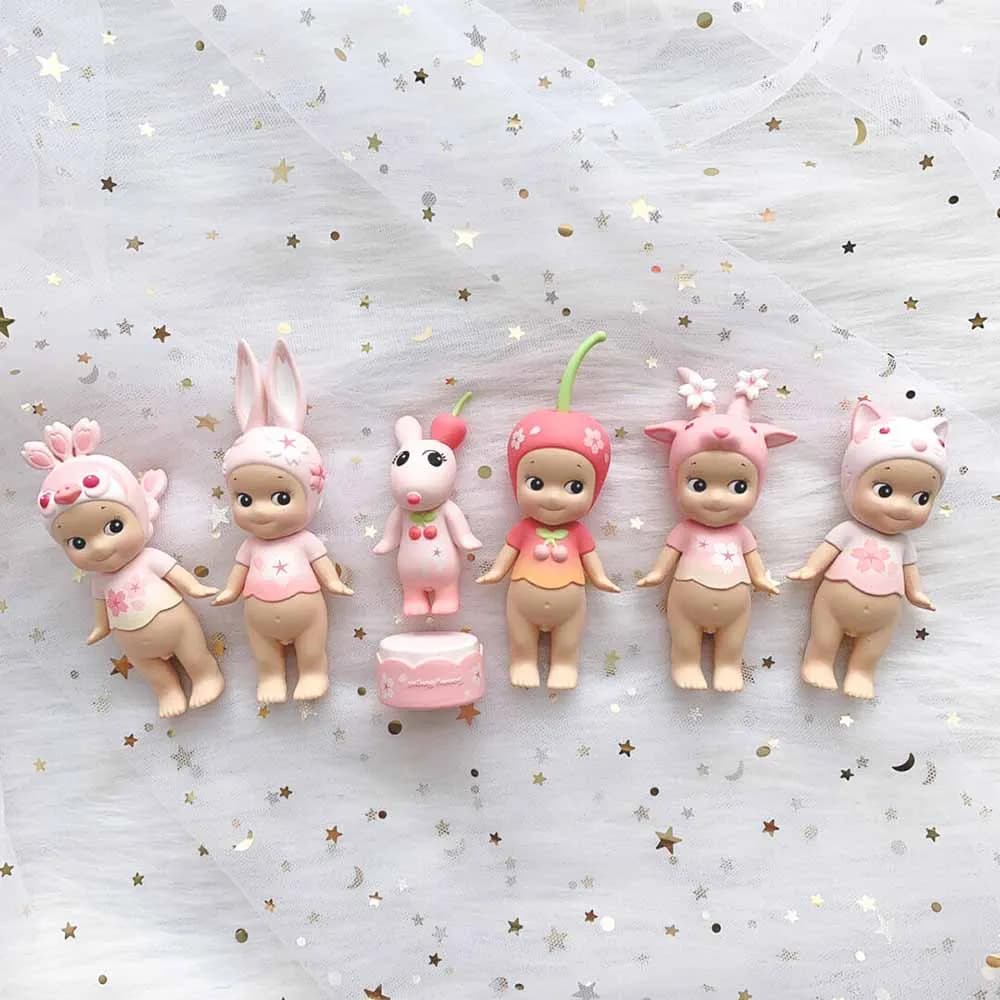 Sonny Angel Blind Box Serie di fiori di ciliegio rosa Giocattoli Scatola misteriosa Kawaii Lucky Cute Doll Decorazione Raccogliere regali di coppia di modelli