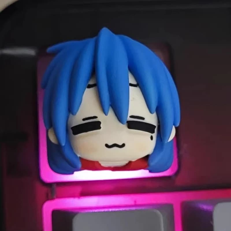 Anime Keycaps Lucky Star Izumi Konata Cute Keycap Personalized Resin Keycaps Mechanical Keyboard ESC Custom Keycap PC Gamer Gift