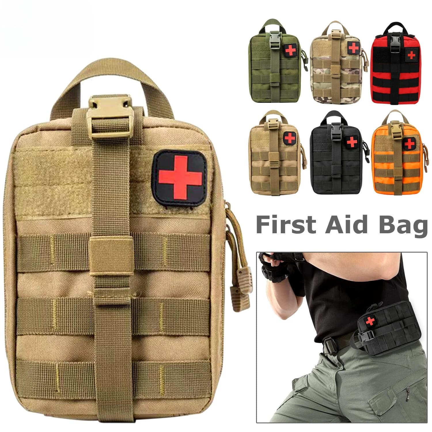 Marsupio tattico Kit di pronto soccorso di emergenza per esterni Custodia medica per escursionismo Attrezzatura di sopravvivenza in campeggio
