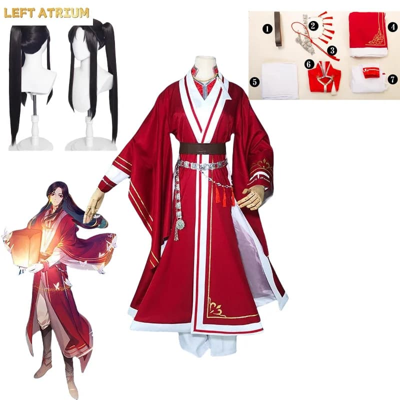 Chinese TV Series Heaven Officials Blessing TGCF Tian Guan Ci Fu Hua Cheng Cosplay Costume Hua Cheng Cos Dress Hanfu Full Set