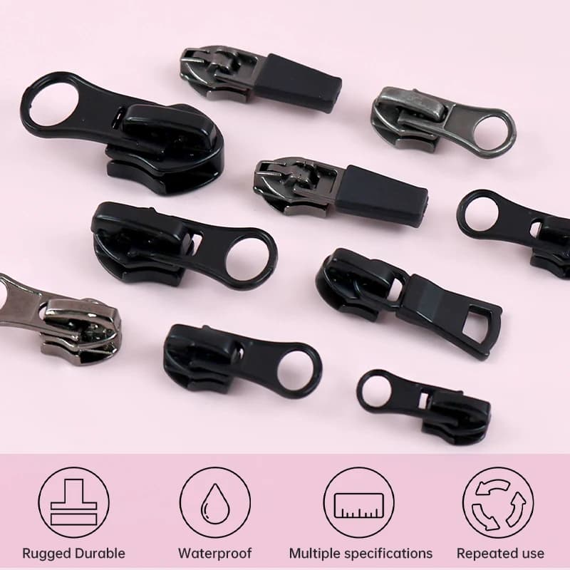 20 pezzi Meetee 3 # 5 # 8 # 10 # Cursori per Cerniere Invertibili per Cerniere Impermeabili, Tiranti per Cerniere, Teste per Cerniere da Tenda, Cerniere Invisibili, Accessori per Cucito Fai-da-te