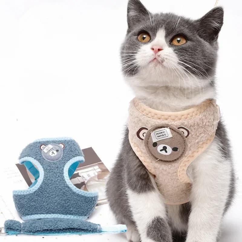 Nylon Gatto Cablaggio E Guinzaglio Set Per Gli Animali della Trazione Del Cane del Cablaggio Della Cinghia Regolabile Gatto Gattino Halter Collare Del Gatto Prodotti Per Animali Domestici