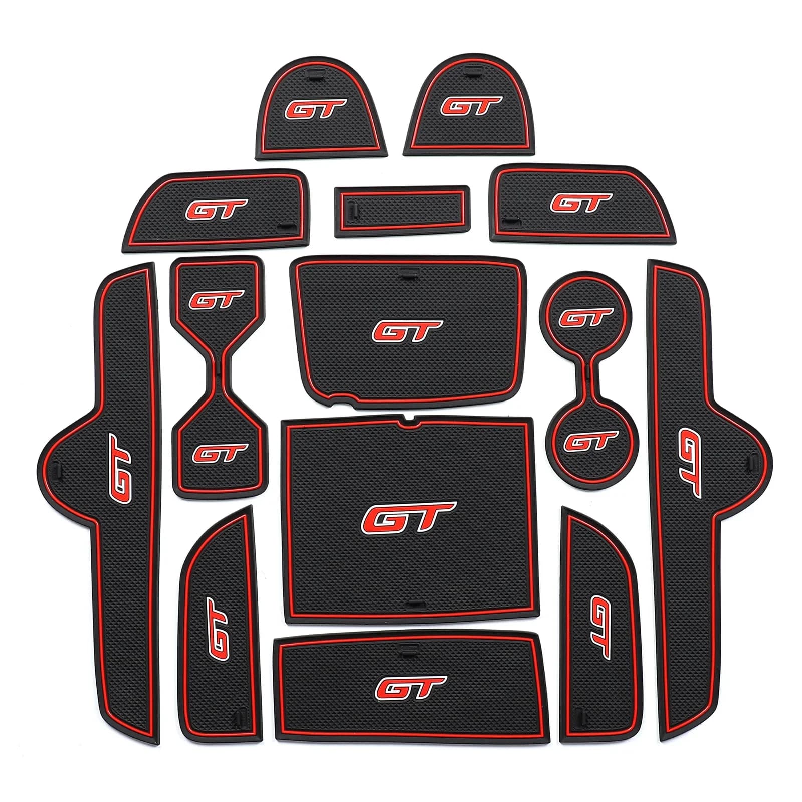 For KIA Forte K3 Cerato 2021 2022 2023 GT Anti-slip Gate Slot Cup Zerbino Groove Pad Accessories Interior 14 pieces