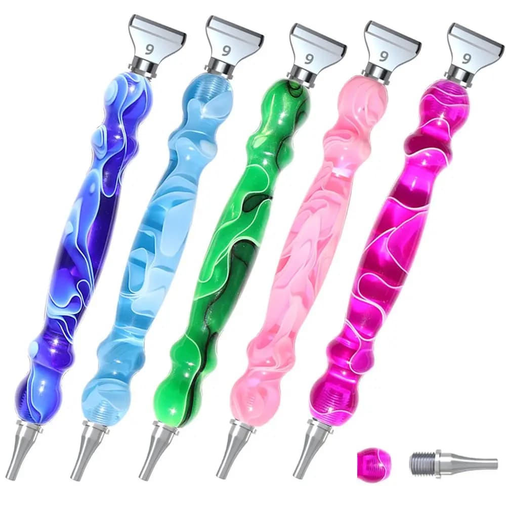 Penna per pittura diamante in resina Multi-placer teste per penna di ricambio in lega ecologica Point Drill Pens ricamo fai da te Nail Art