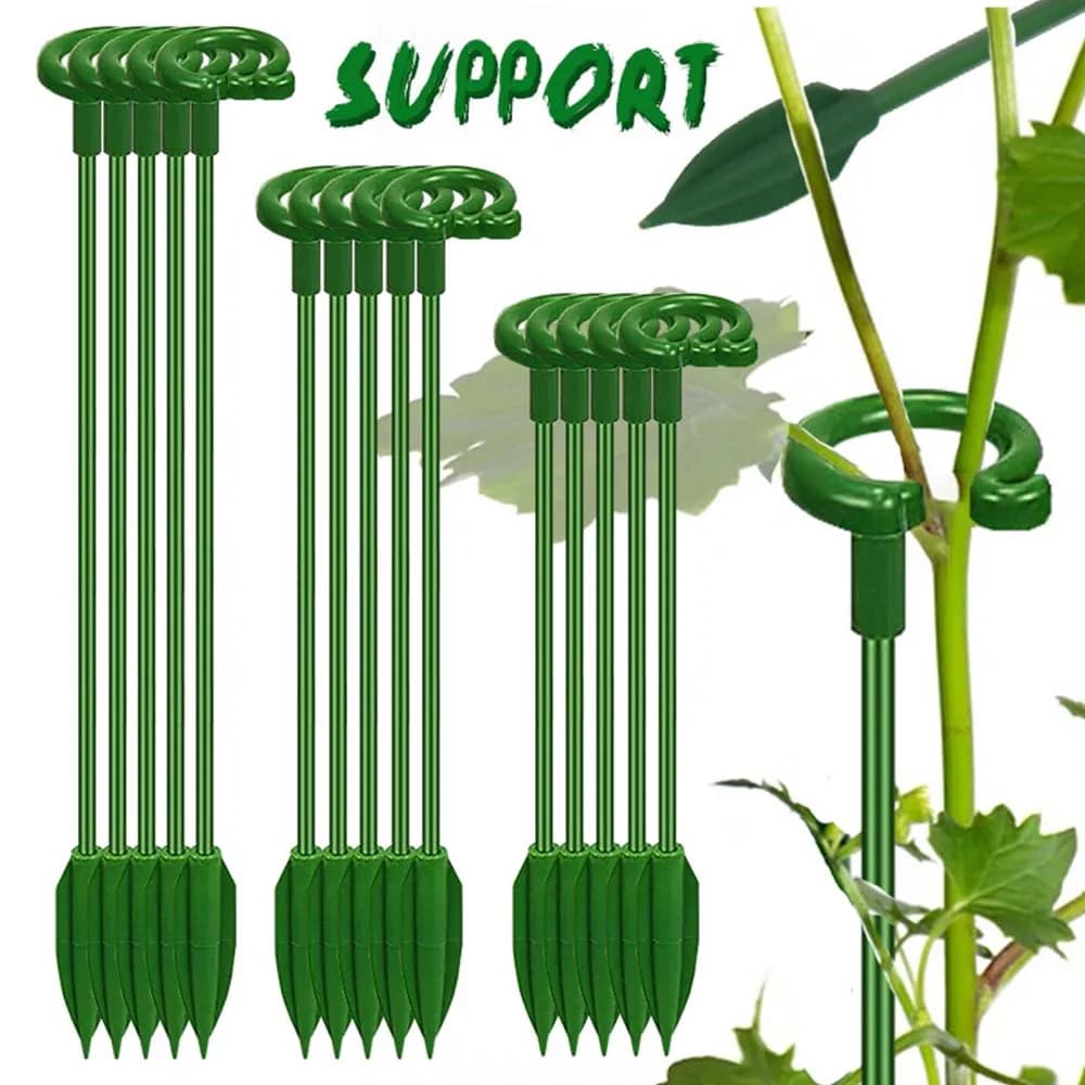 Garden potted fiberglass plant supports wooden pile flower platform stick Reusable fixed flower pot bonsai green planting tool