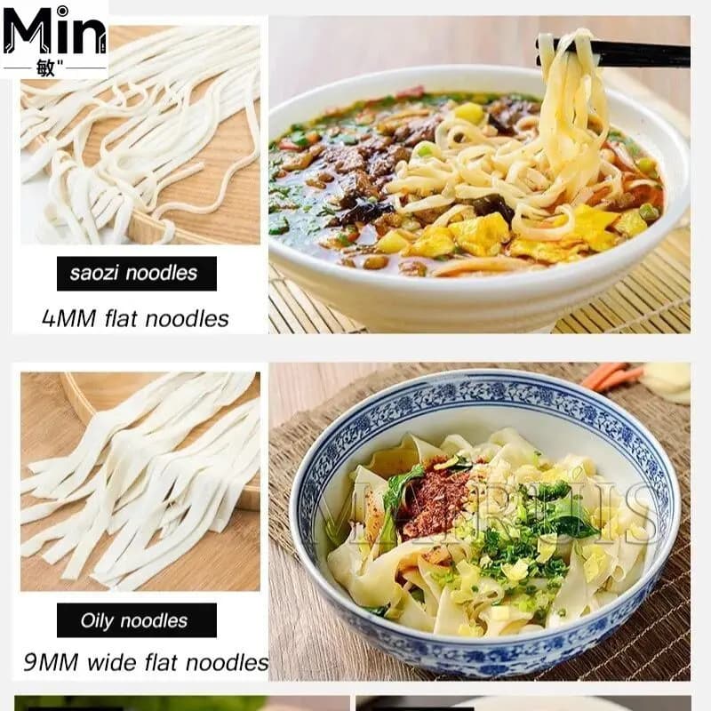 Macchina Elettrica per Pasta in Acciaio Inox, Pressa per Impasto e Spaghetti