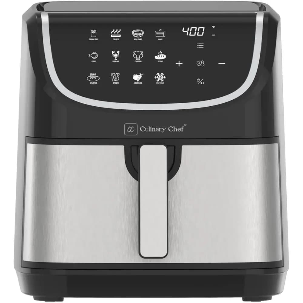 6L Digital Air Fryer, 8.2qt Capacity, Easy-to-Use, Black