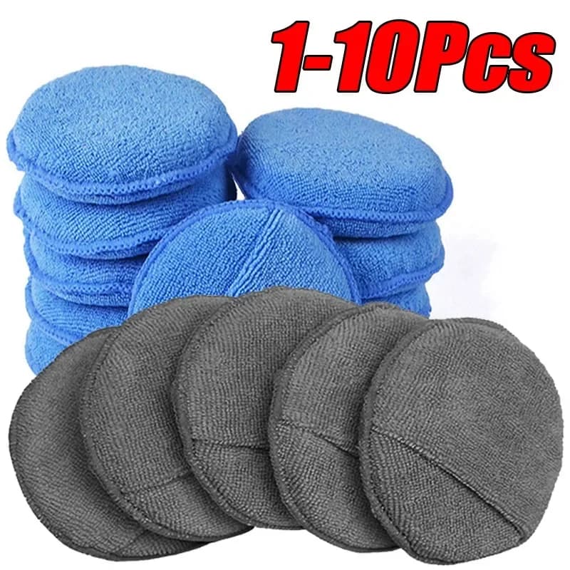 10 pezzi tamponi per dettagli auto spugne per lucidare cera in microfibra applicatori in schiuma rotonda morbida per strumenti per la pulizia dell'auto