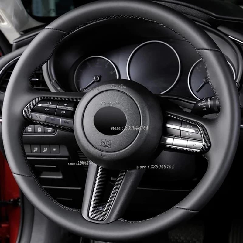 Per Mazda 3 Axela BP CX-30 DM cx-50 2020-2022 2023 Volante Trim Cerchio Paillettes Anello di Copertura Pulsante Decorazione Adesivo