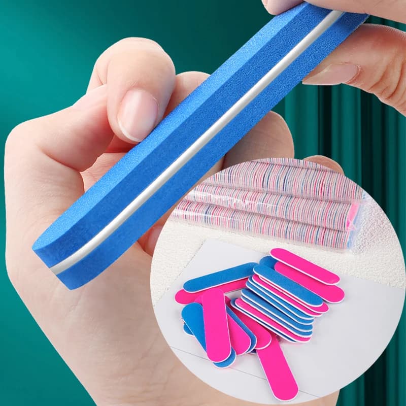 Mini Lime per Unghie a Doppia Faccia, Set di Blocchi Lucidanti in Legno, Set di Blocchi Lucidanti in Spugna per Gel, Strumenti per Manicure e Pedicure per Donne