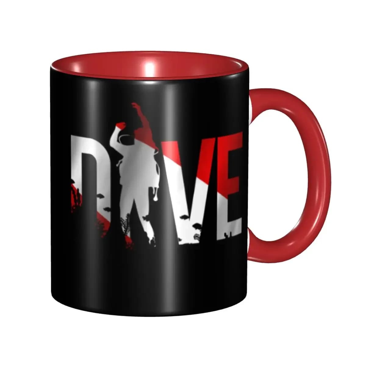 Scuba Diving And Snorkelling Sports Coffee Mug DIY Personalized DIVE Scuba Diver Ceramic Mug Cup Creative Gift