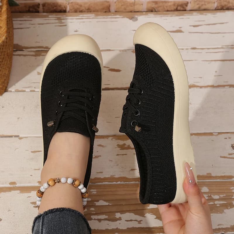 Sneakers casual da donna, mocassini comodi con lacci in maglia traspirante, scarpe da donna, spedizione gratuita
