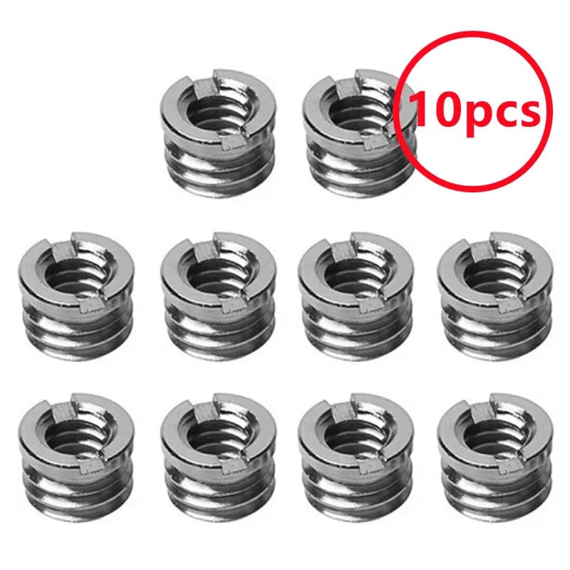 10/20/30pc dado a vite per fotocamera da 1/4 a 3/8 pollici converti viti vite adattatore Standard vite a sgancio rapido vite adattatore per montaggio su treppiede