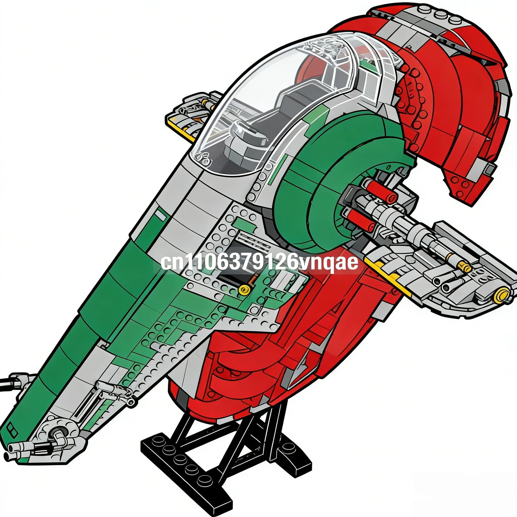 1996 PCS Slave 1 Classico Star Destroyer Building Blocks Display Mattoni Giocattoli educativi Compleanno Regalo di Natale