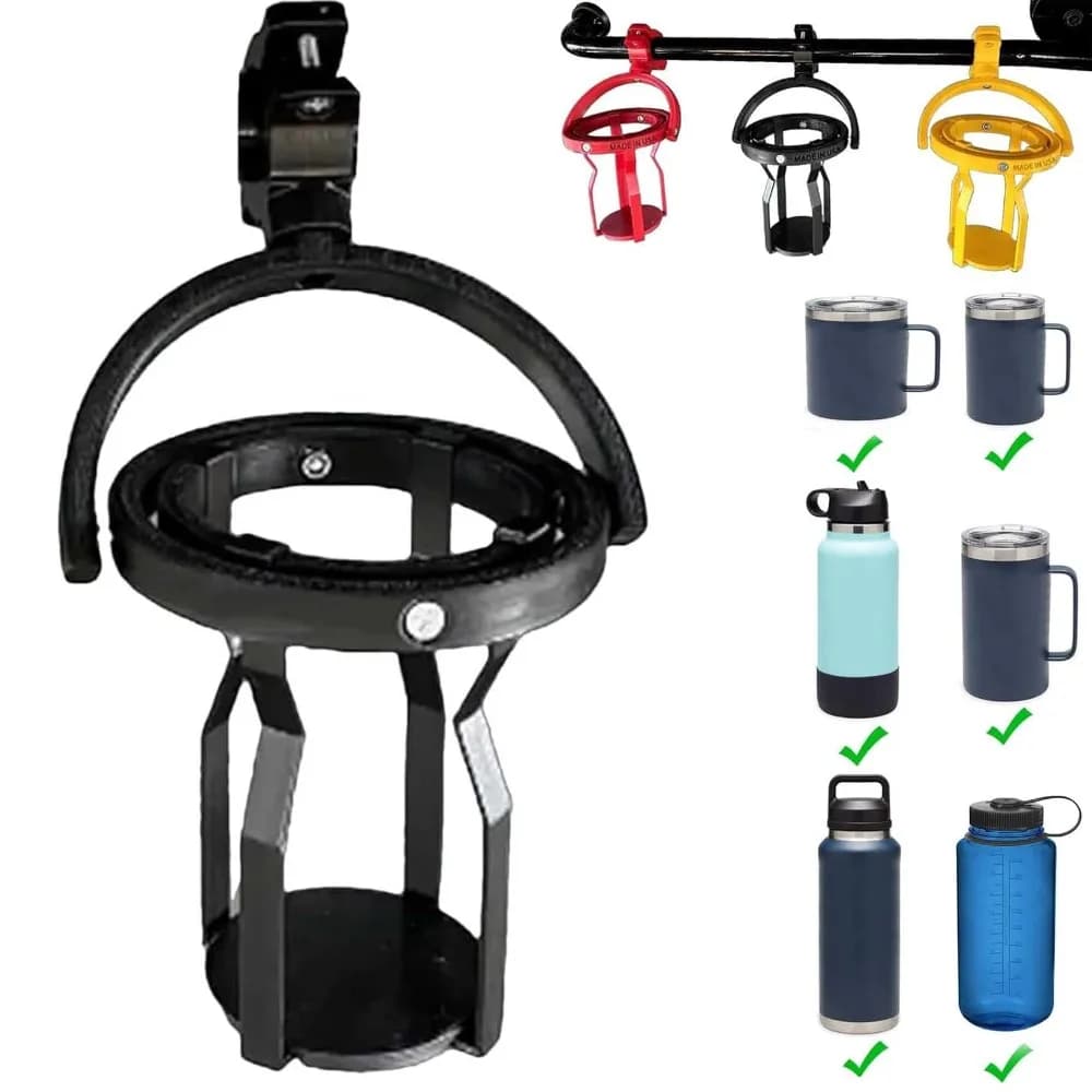 No Spill Gyroscopic Cup Holder Self Leveling Hanging 3D Motorcycle Drink Holder Multifunctional Adjustable Clip Cup Holder Clamp