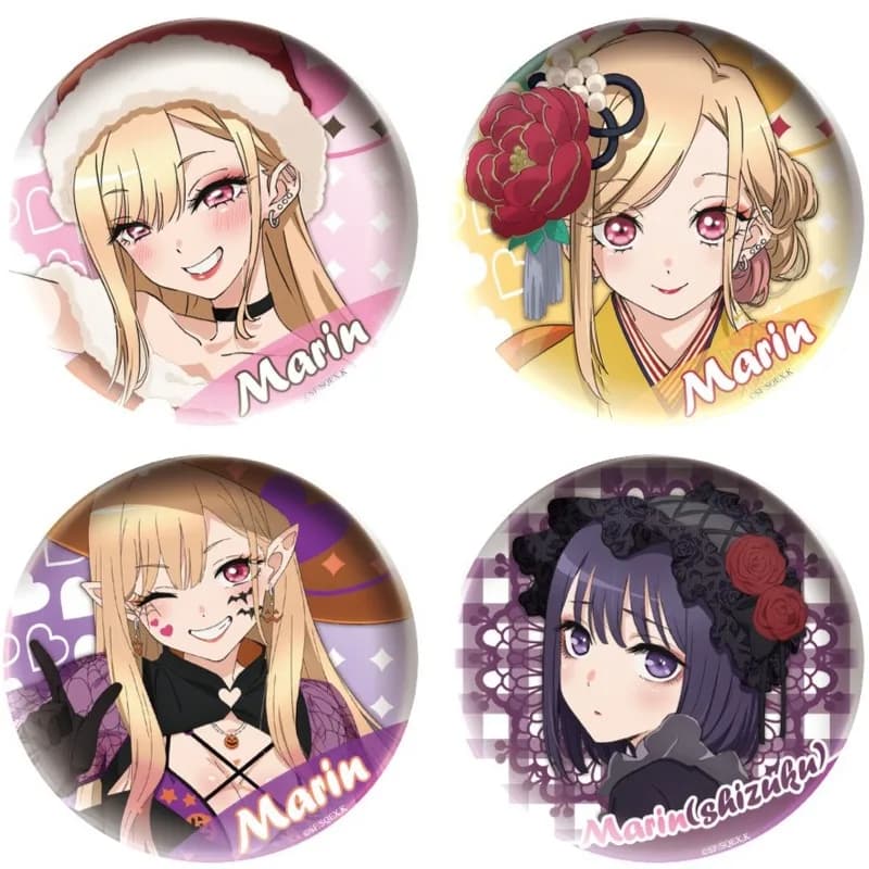 Spilla in latta da 75mm della serie Kawaii Anime My Dress Up Darling, con stampa creativa di Kitagawa Marin, per zaino