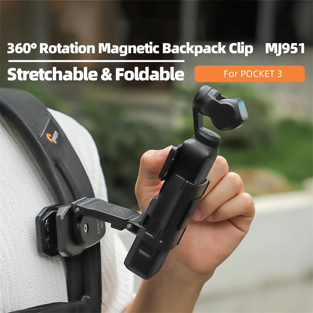 Extension frame with magnetic clip for DJI OSMO POCKET 3 Multifunction adapter Anti-duty protection Clip for backpack Accessories for action room