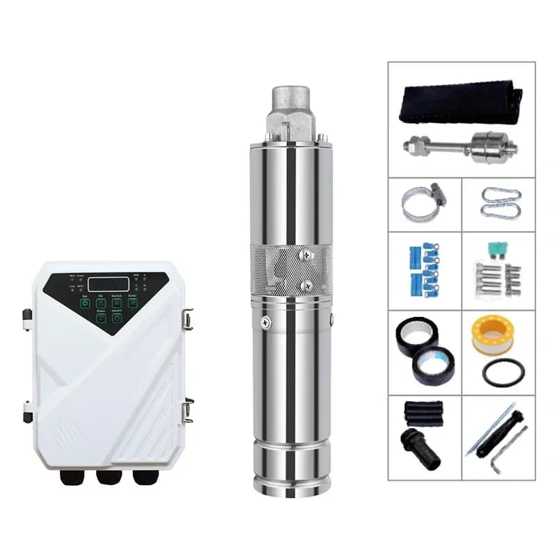 y per pompa solare portatile a vite 4 pollici 12V 24V 1HP 2hp 3HP Pompa ad acqua solare per irrigazione agricola con pannelli solari