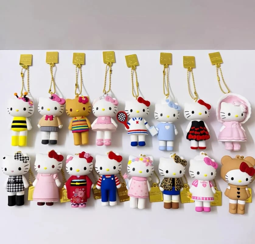 Nuova Edizione Limitata 50° Anniversario Kt Cat: Ciondolo per Zaino, Blind Box, Action Figure Kawaii in PVC, Portachiavi Giocattolo, Regalo di Compleanno