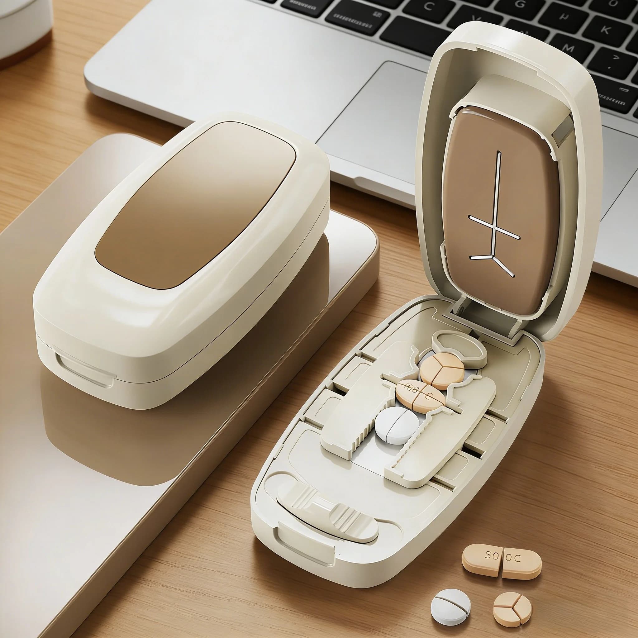 Small and tiny pills, 1/2, 1/3, 1/4 for small pills, vitamins, tablets in half or quarters