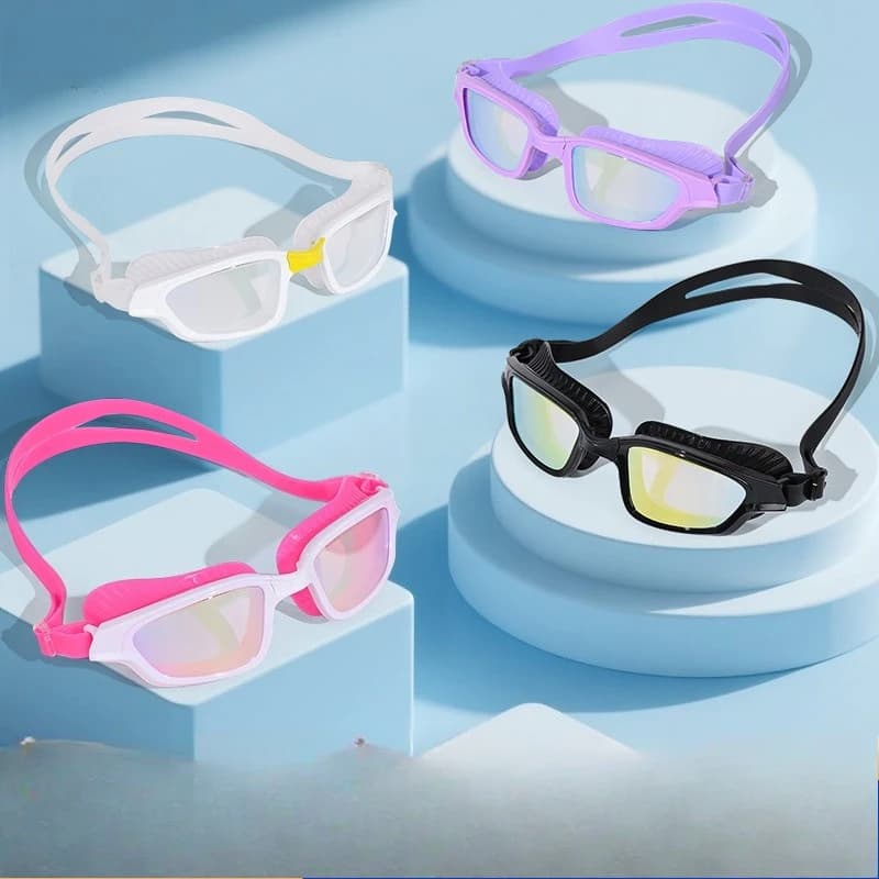 Occhialini da nuoto colorati unisex - Impermeabili, antiappannamento, semplici, protezione speciale per gli occhi
