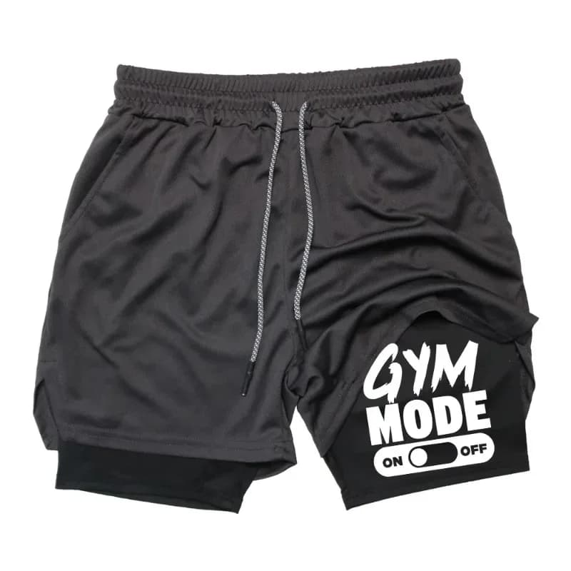 Pantaloncini Fitness 2-in-1 da Uomo, Elastici e Compressivi, ad Asciugatura Rapida, Traspiranti, Comodi, alla Moda, per Palestra e Uso Casual Estivo