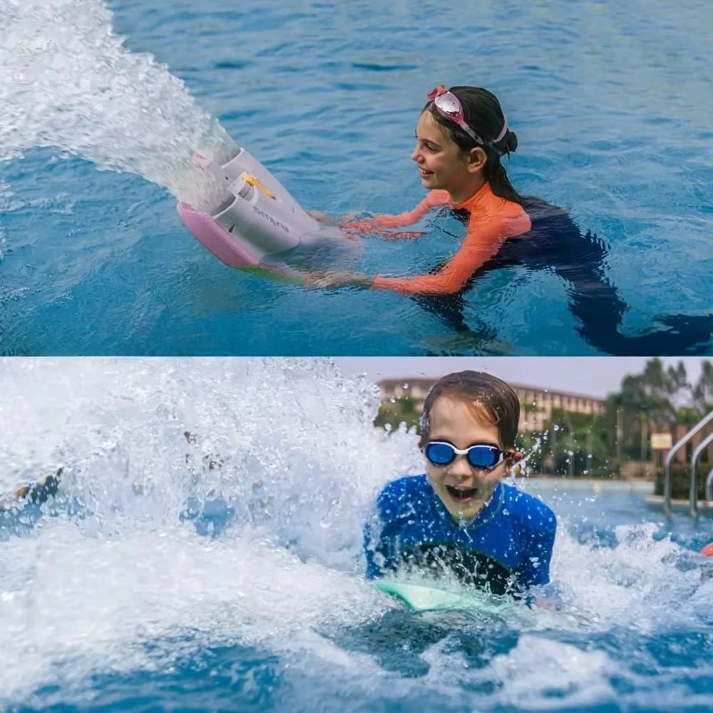 92.5Wh Dual Lightweight Snorkelling Floatboard Swim Training Kickboard 3 Gear 60 Mins for Children Adults