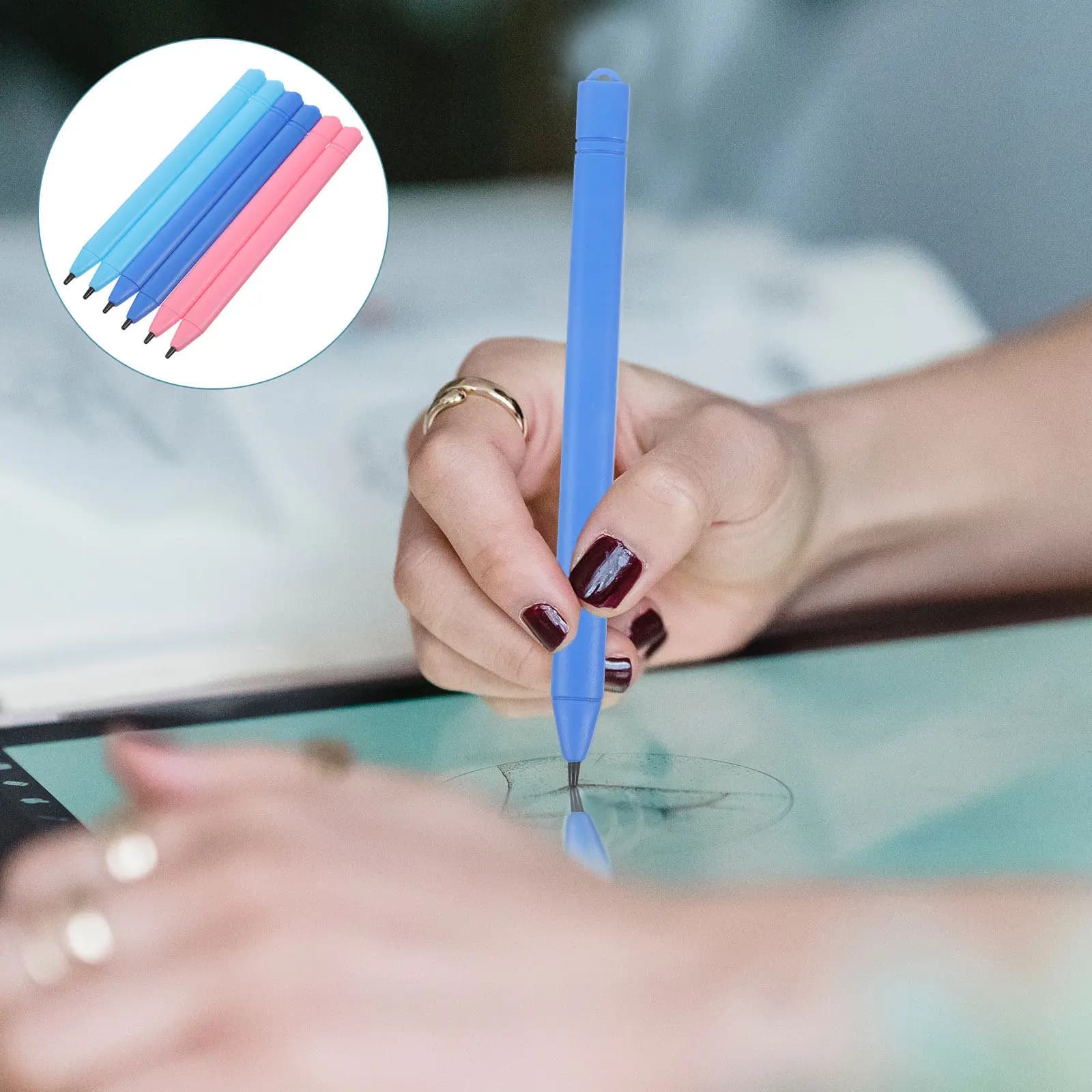 Set di 6 Penne Stilo per Tablet LCD, Penna Universale Portatile per Disegno e Scrittura Fluida su Tablet