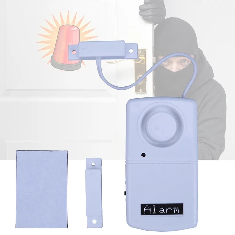 Mini Allarme Magnetico per Porta a Batteria, Allarme Automatizzato Adesivo per Porta con Suono Forte, Facile Installazione per Casa e Magazzino
