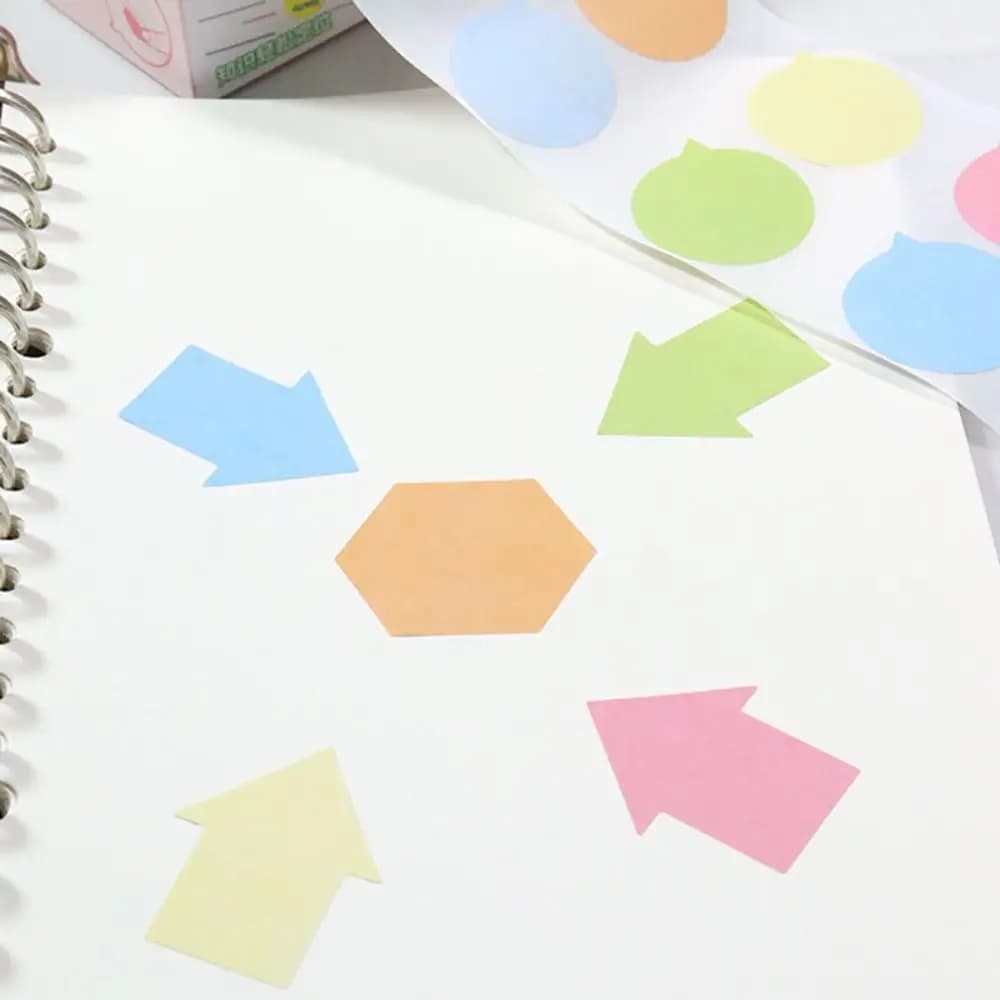 360pcs/Box New Multicolor Sticky Notes Pull Out Large Capacity Index Tabs File Divider Stickers Students