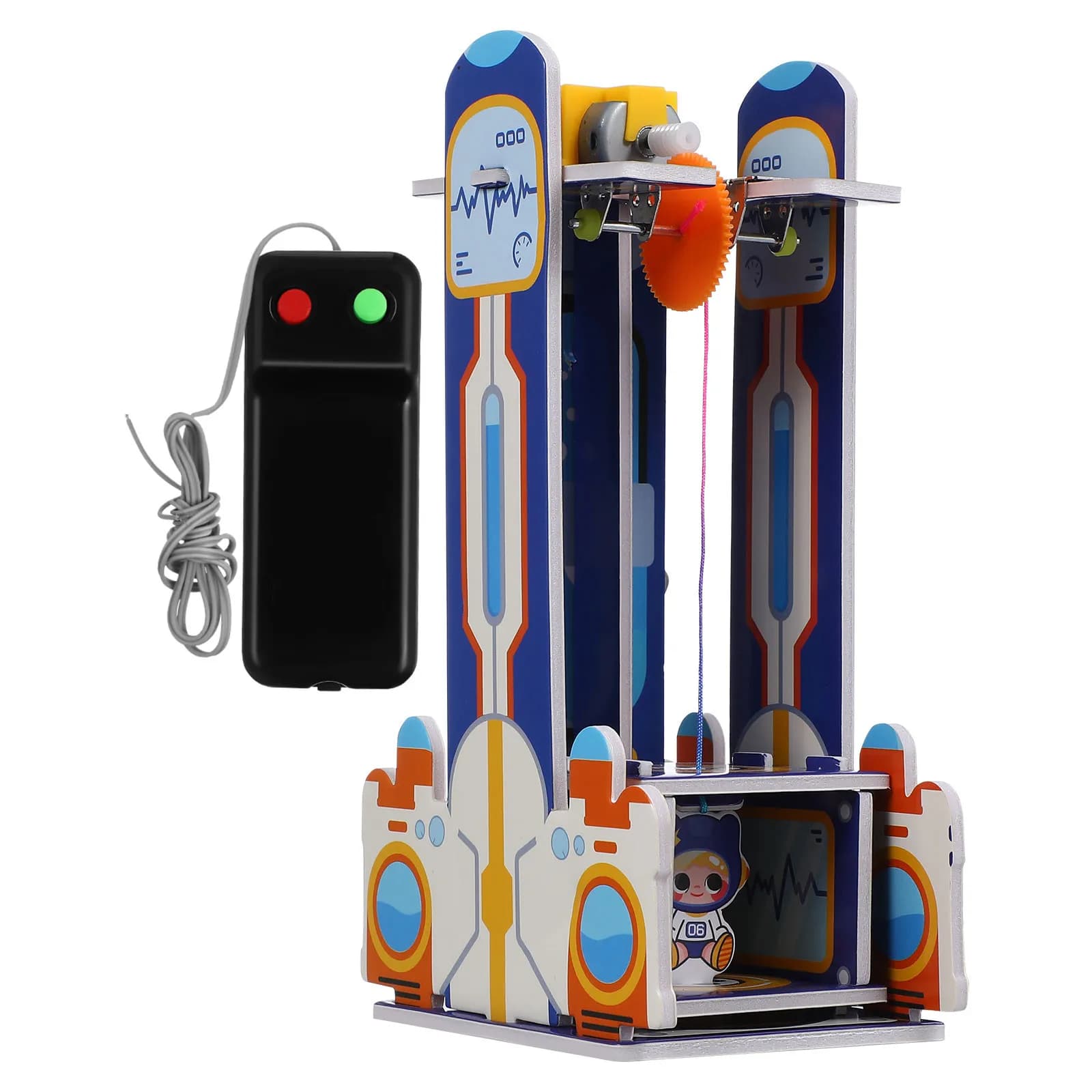Set Fai-da-Te per Mini Ascensore Meccanico, Kit Educativo di Assemblaggio, Progetto Scientifico e Tecnologico, Puzzle Elettrico a Tema STEM