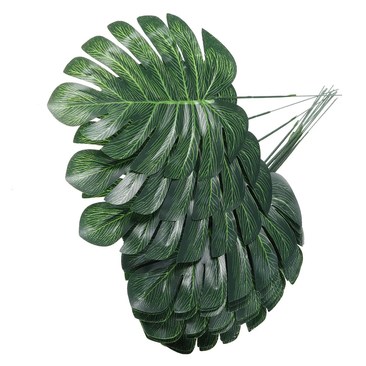 40 Pezzi di Foglie Artificiali di Monstera, Piante Finte Tropicale Realistiche per Decorazione Casa, Giardino e Balcone