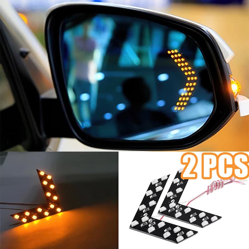 2 pezzi luci a LED per auto specchietto retrovisore freccia luce di pannello 12V 14SMD specchietto retrovisore indicatore di direzione lampada accessori auto