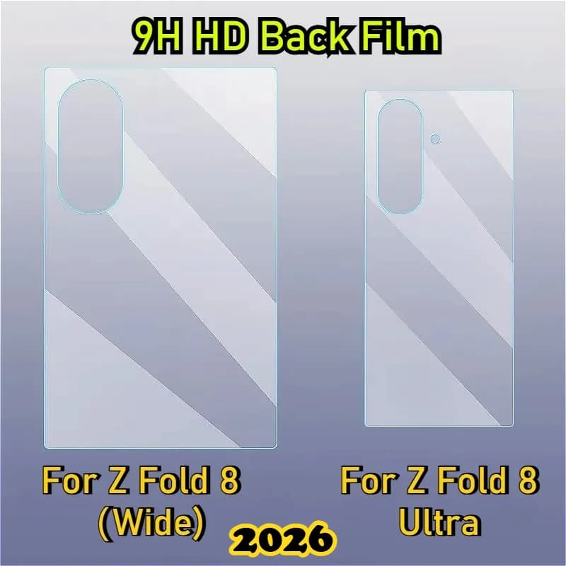 1-3PCS HD Back 9H Tempered Glass for Samsung Galaxy Z Fold 8 Ultra Wide 7 6 5 4 3 Full Cover Screen Protector Film Scratch Proof