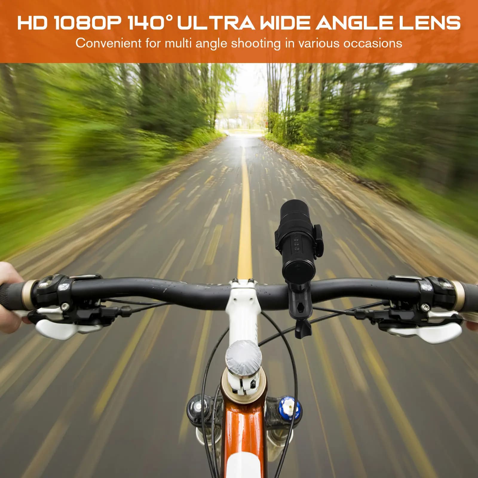 Waterproof Sports Camera Outdoor Bike Recorder Wide Angle Action Cam for Mountain Riding Skiing Video Recording