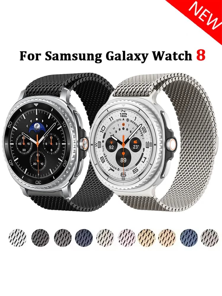 Cinturino ad anello milanese per Samsung Galaxy 8 40mm 44mm Cintura in metallo in acciaio inossidabile Bracciale Correa Magnetic Galaxy 8classic 46mm band