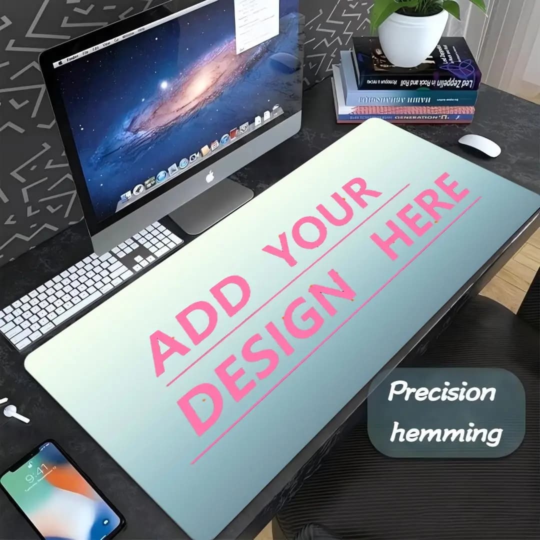 Tappetino per mouse personalizzato con stampa di foto e logo, impermeabile, esteso, per gaming e PC