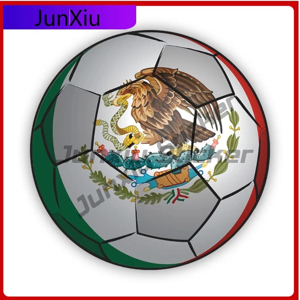 Mexico Football Sticker Weather Resistant Fade Resistant Anime Style For Rear Windshield Helmet Car Window Easy To Remove Easy