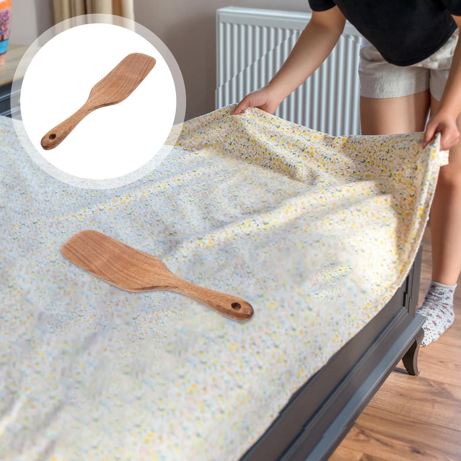 Mattress Lifting Tool Wooden Design Effortless Sheet Tucker and Lifter for Quick Bed Making Bed Skirt Adjustment Home