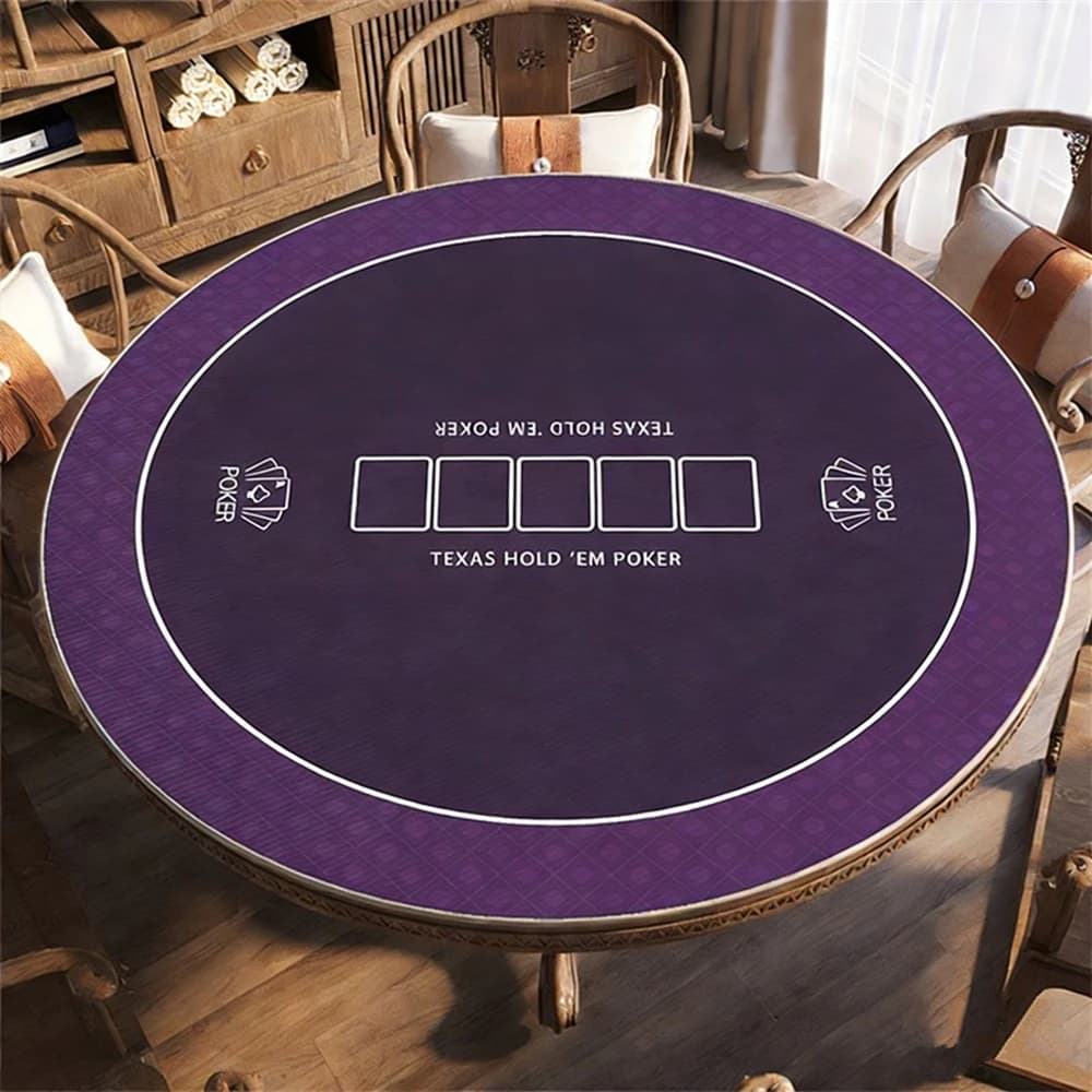 Tappetino da Tavolo Rotondo Ispessito per Poker Texas Hold'em, Scacchi, Carte, Fiches e Mahjong, Ideale per Feste