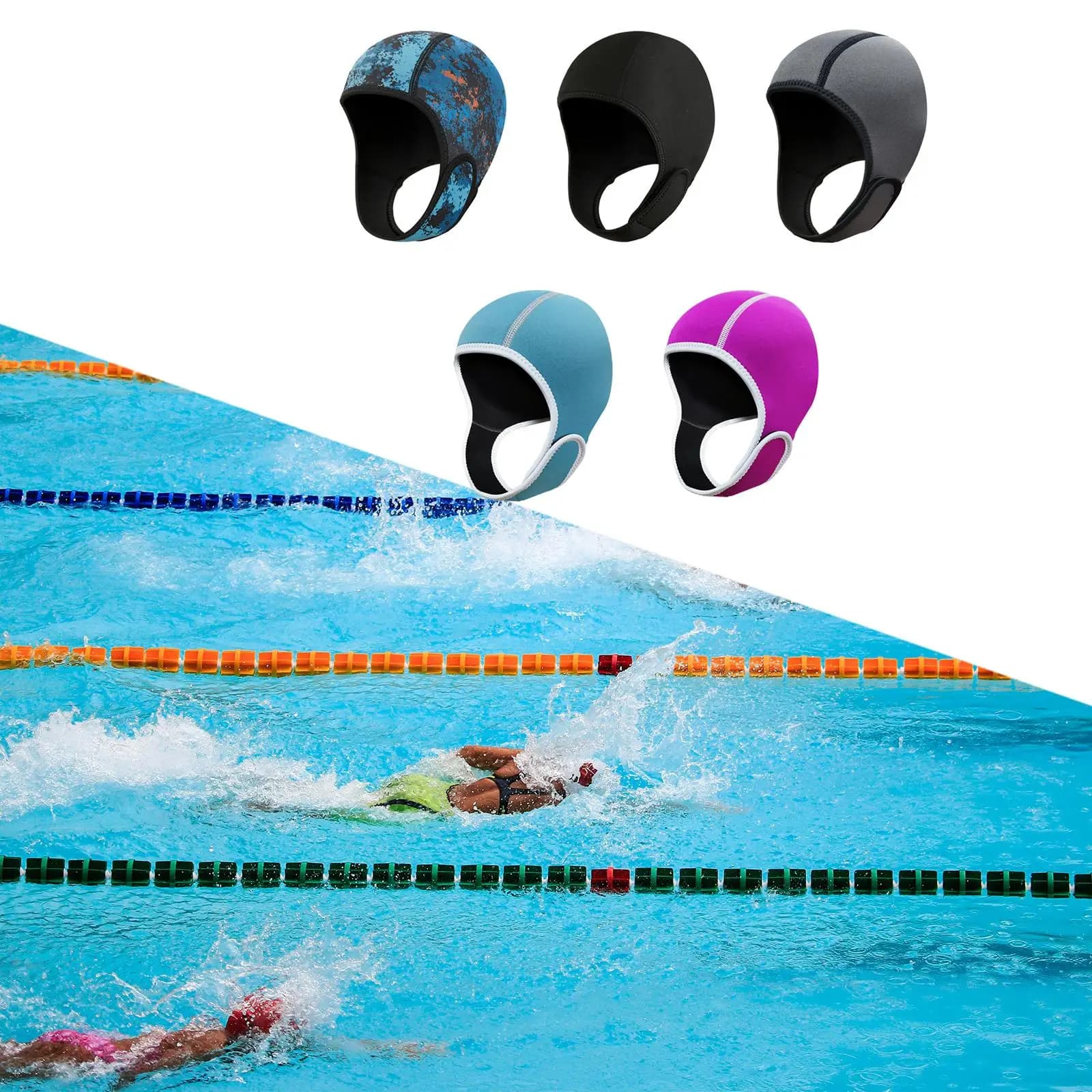 Cappuccio da Immersione Impermeabile in Neoprene Elastico con Cinturino Sottogola, Copricapo Termico per Kayak e Surf