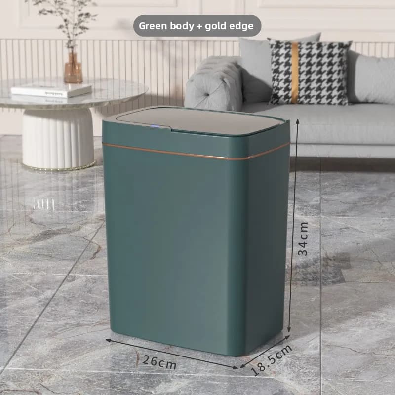 Smart Household Automatic Trash Can | Large garbage storage in the bathroom kitchen with lid sandwich