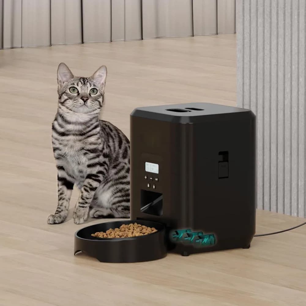 Automatic Smart Pet Feeder Timed Quantitative Cat Dog Food Dispenser Slow Feeding Bowl Anti-choke Pet Food Machine for Cats Dogs