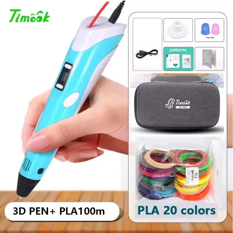 3D Printing Pen 3D Pen for Kids with Filament PLA 20 Colors, Kids Gifts With Laptop Bag