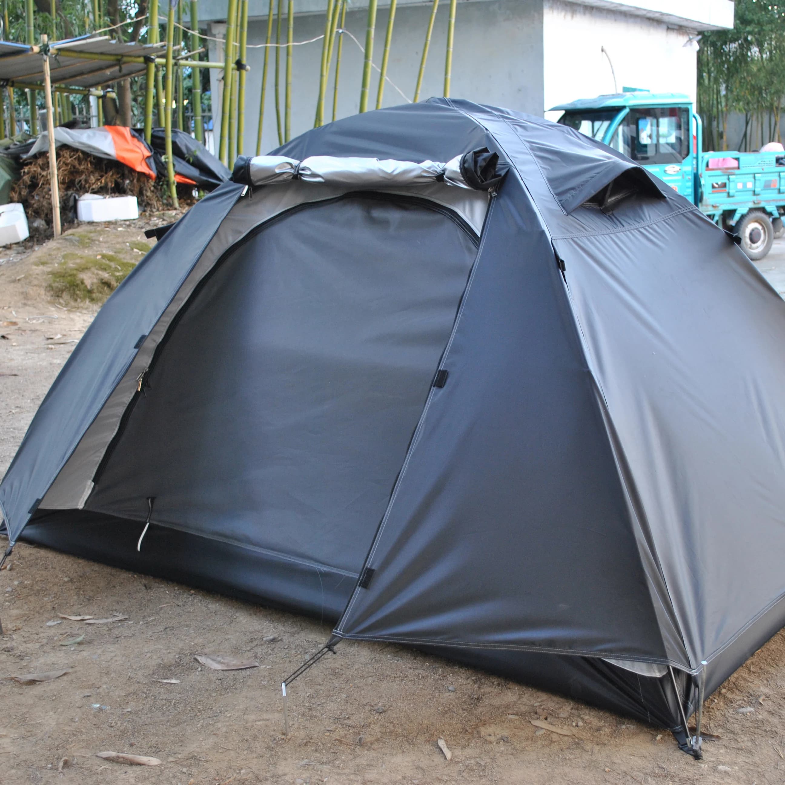 Tenda da 2 persone a doppio strato per 4 stagioni, tenda da zaino per 2 persone con protezione solare, tenda da campeggio CZX-745, tenda a cupola da campeggio a doppio strato