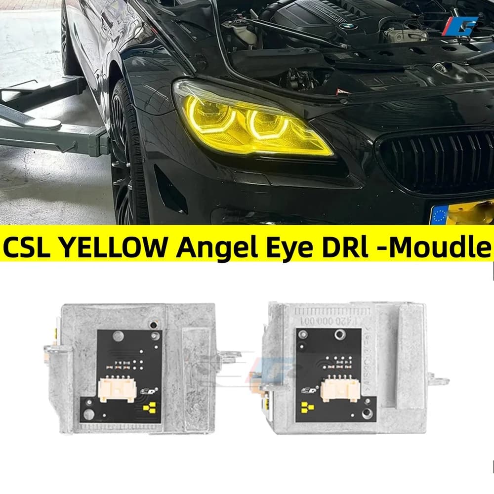 Moduli LED DRL Angel Eye Gialli per BMW F06 F12 F13 LCI M6 640i 650i 2017 2018 63117394901 Faro OEM Luce Diurna